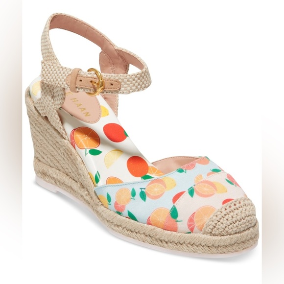 Cole Haan Shoes - Cole Haan Cloudfeel Espadrille Wedge sandals citrus lemon orange shoes new 9.5